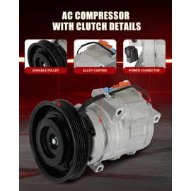 Compressor fit for 2001-2003 for Acura CL 3.2L 1999-2003 for Acura TL 3.2L 2001-2002 for H-onda Accord 3.0L, Air Condition Compressor with Clutch 10520C 38810P8EA01