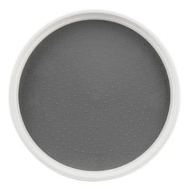 30cm Non-Skid Pantry Cabinet Lazy Susan Turntable, 12-inch Spin Spice Rack Pantry Organizers with 360 Degree Rotating Seasoning Organizer for Kitchen, Pantry Cabinet, Refrigerator, White/Grey