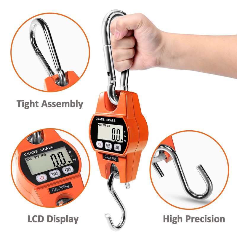 GRAM PRES Digital Hanging Scale 660 Lb 300 Kg Hanging