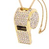 Shining Crystal Rhinestone Bling Whistle with Keychain for Referees, Coaches,