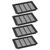 sourcing map 4pcs Rectangle Ventilation Grille Aluminum Alloy Mesh Air