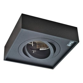 Kanlux Recessed Ceiling Spotlight Black Square for LED/Halogen, 98 x 98 x 30 mm, IP20, Indoor, Modern, Black, 35 W, GU10, Ceiling Mounting
