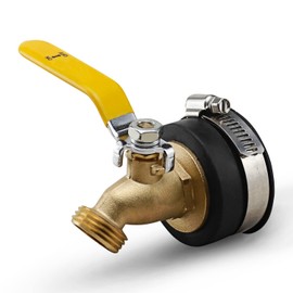 Midline Valve XUD2 Sillcock Hose Ball Valve with Lever HANDLE for Testing and Draining; 2 in; Rubber Cap with Stainless Steel Band and Clamp