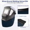 sourcing map Welding Helmet Bib FR Cotton Split Wrap-Around Helmet