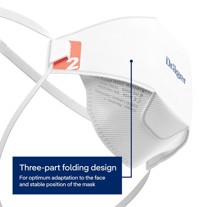 Dräger FFP2 Mask X-plore 1920 Dust Mask Respirator for Construction