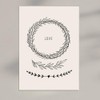 Hying Flowers Leaves Wreath Clear Stamps for Card Making, Floral