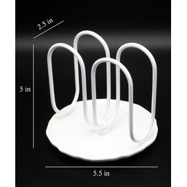 VROOMIUM Napkin Holder for Table, Effortless Cleaning Ceramic Base, 1 lb Weight, White Napkin Holders for Paper Napkins, Servilleteros para Mesas