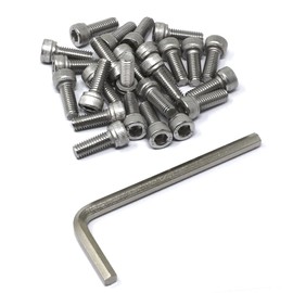 iexcell 50 Pcs M6 x 16mm Thread Pitch 1 mm Stainless Steel 304 Hex Socket Head Cap Screws Bolts Kit