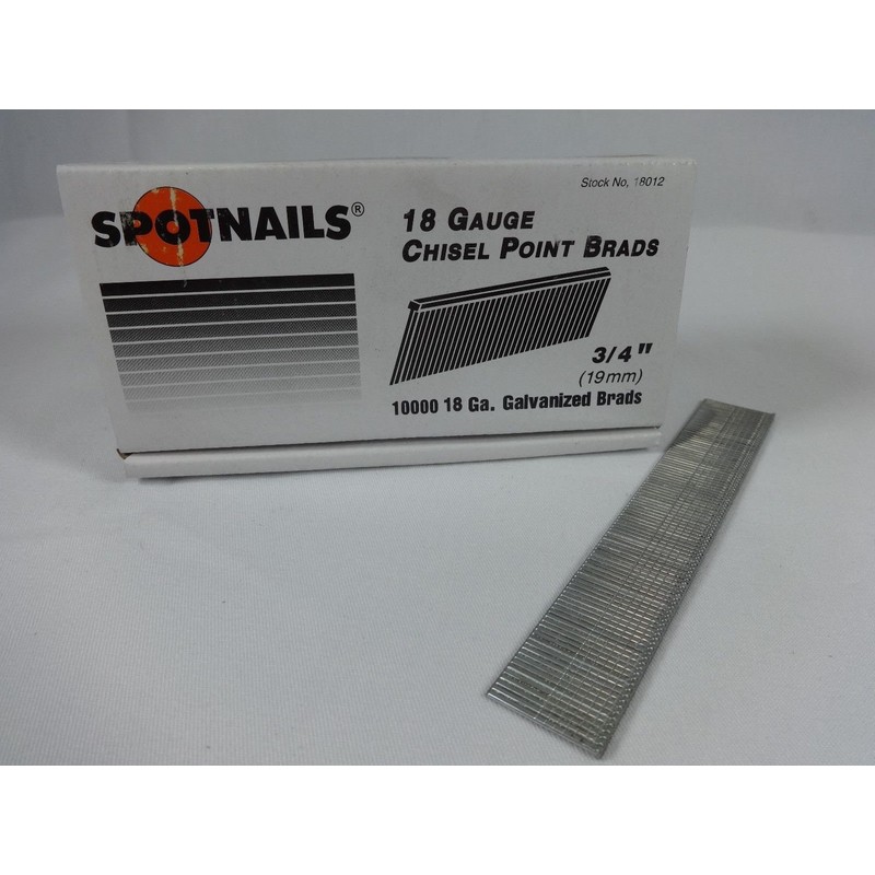 SpotNails #18012 3/4`` Chisel Point Brads 18 Gauge Galvanized ;supply_by_skating2fast