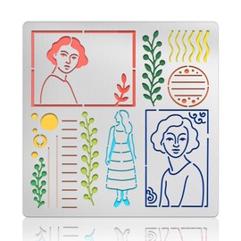 UNICRAFTALE Holzbrennende Metallschablonen Vorlagen Menschliche Abstrakte Figurenzeichnungen Wiederverwendbare Vorlagen Für DIY Scrapbooking Fotoalben Dekorative Prägung DIY Papierkarten