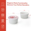 Sweese 8 oz Ramekins with Lid, Porcelain Creme Brulee Souffle