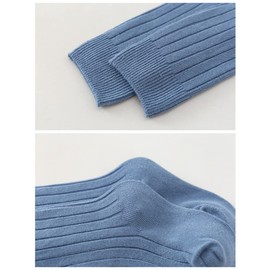 QandSweat Calcetines unisex hasta la rodilla para bebé, sin costuras, para niños y niñas, Color oscuro, 6 pares, 6-12 Meses