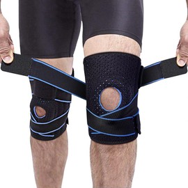 OFUN Knee Support for Men & Women, 2 Pack Knee Brace with Adjustable Open - Patella Design, Knee Pads for Arthritis, Joint Pain, Running Sports Gym Injury Recovery