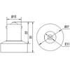 BA15s to E11 Socket Adapter Converter, Single Contact Bayonet BA15s