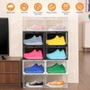 12 Pack Clear Shoe Boxes Stackable,Large Shoe Storage Organizer with