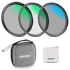 Neewer 58mm UV/CPL/ND Lens Filter Kit with Hard Shell Storage