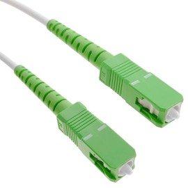 Elfcam® - Fibre Optic Cable (Optic Garter) SC/APC to SC/APC Single-mode Compatible with Orange Livebox, SFR La Box Fibre and Bouygues Telecom Bbox (2M)
