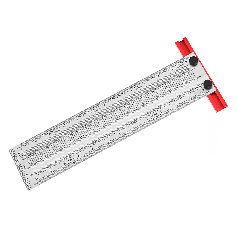 Marking T Ruler Stainless Steel Protective Powder Coating Black Scale