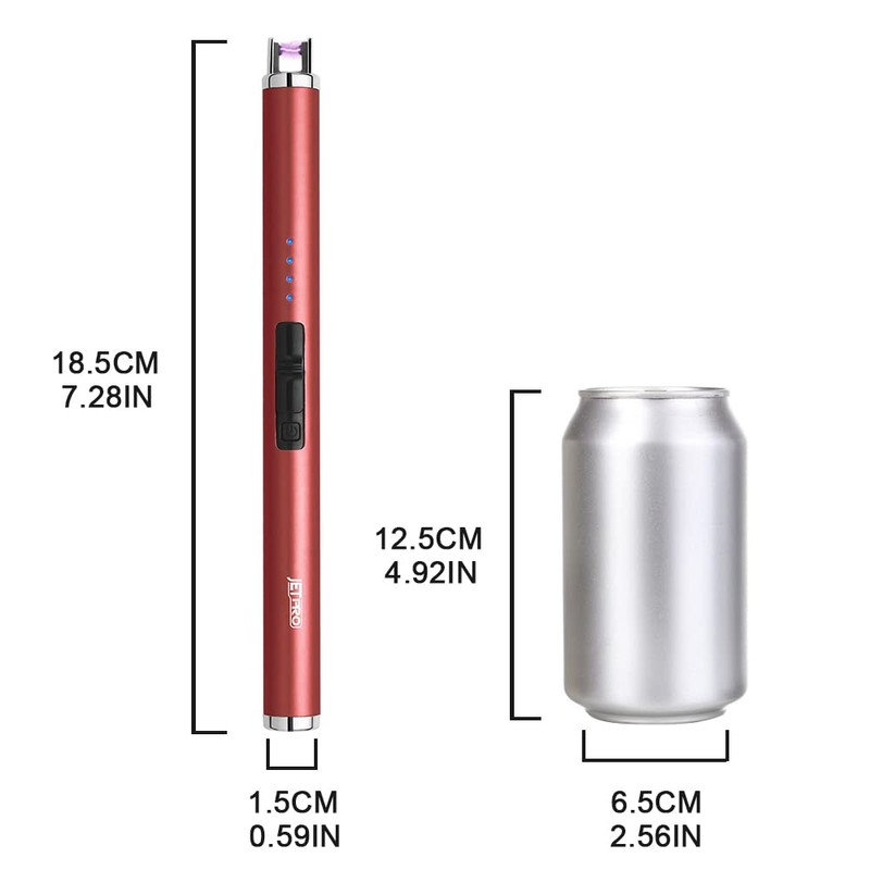 JETPRO USB Rechargeable Candle Lighter Electronic Arc Lighter Windproof Flameless