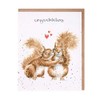 Wrendale OC107 Folded Card with Envelope, Birthday, Squirrel, Congratulations, 14 cm x 17 cm