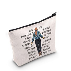 ST4 TV Show Inspired Gift Running Up That Hill Makeup Bag Max Mayfield Cosmetic Bag Max Quotes Gift ST4 Fan Gift Zipper Travel Bag, Running Up That Hill