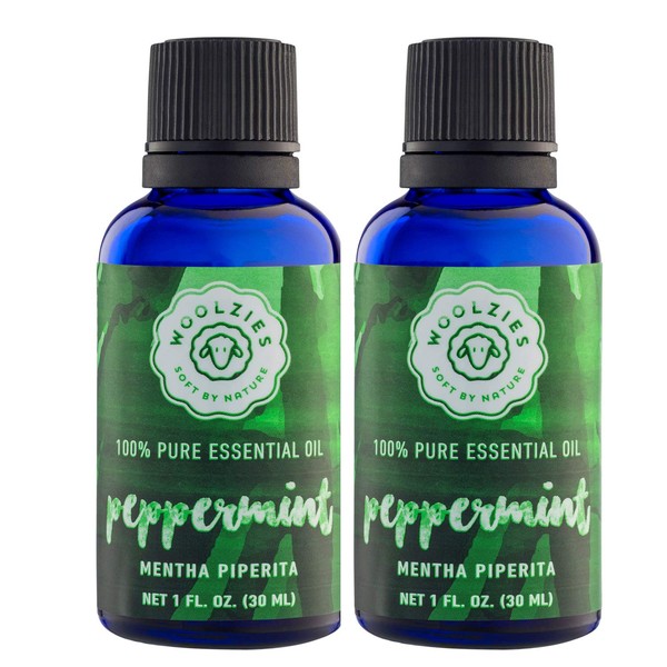 Essential Oil (Double Bottle of 1 oz, Peppermint)