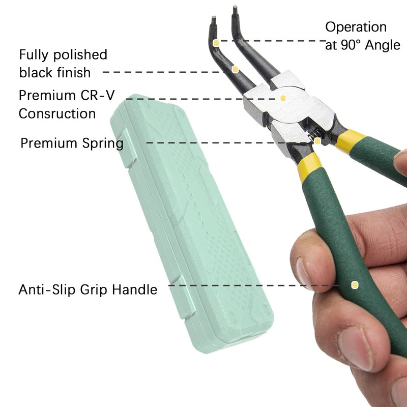 4 PCS Snap Ring Pliers Set, Heavy Duty Circlip Pliers