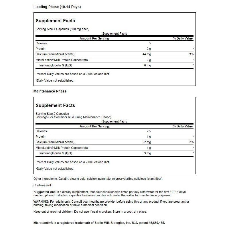 Swanson Microlactin 500 Milligrams 120 Capsules