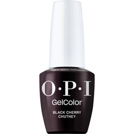 OPI GelColor, Dark Red Opaque Pearl Gel Nail Polish, Up to 3 Weeks of Wear & Self-Correcting Formula, Black Cherry Chutney, 0.5 fl oz