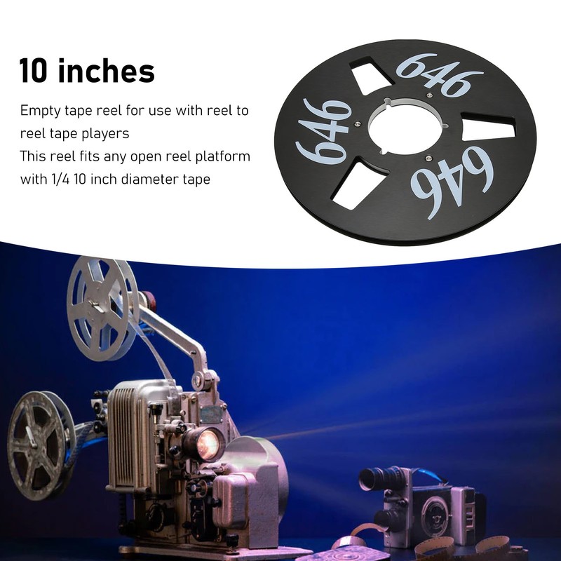 1/4 10in Take Up Reel 3 Holes Open Reel Aluminum