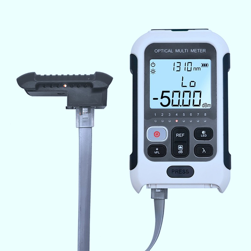 Multifunctional Optical Power Meter White High Accuracy Sensitive Fiber Tester