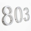 8 Inch Addresses Numbers For House,Modern House Numbers Large Silver