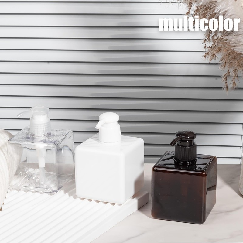 Pump Bottle, Refillable Plastic Empty Lotion Soap Dispenser Liquid Container