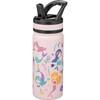 Fanhaw 18 Oz Kids Insulated Water Bottle with Straw -
