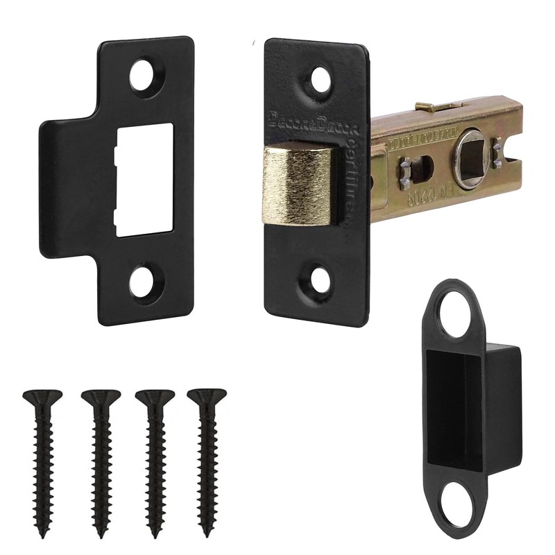 Decoranddecor Spectra Matt Black Door Aluminium Handles Lever On 54mm