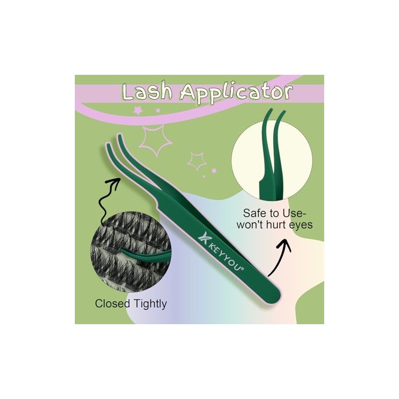 KEYYOU Kit de pestañas postizas Wispy Lash Clusters Angel Plus,