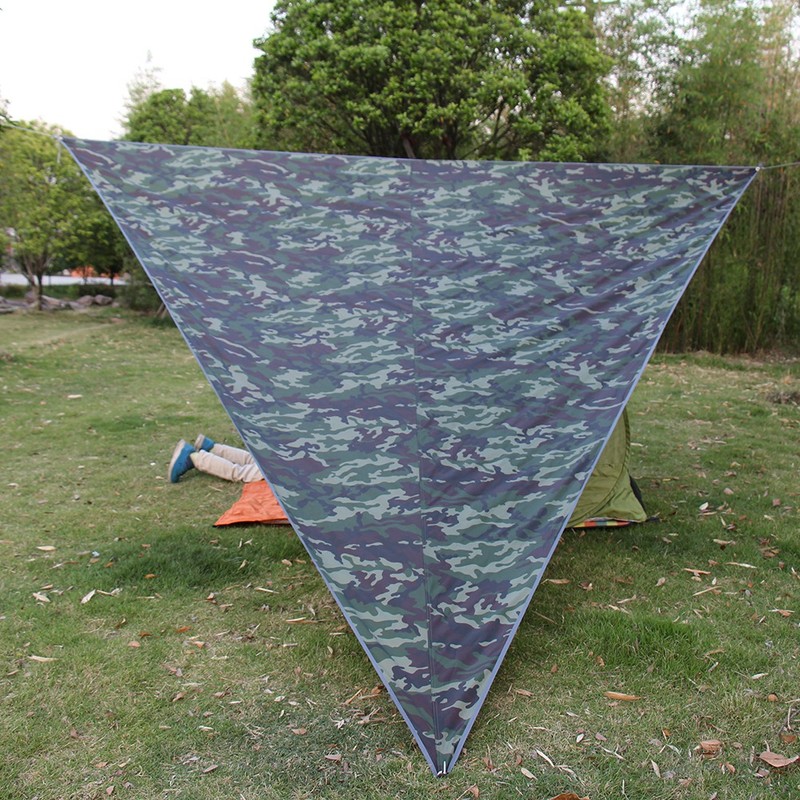 Super Large Sunscreen Camping Awning Portable Windproof Triangle Canopy Outdoor