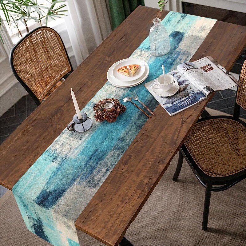 Table Runner Teal 40 x 140 cm Table Runner Autumn