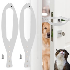 ZIMRAHYG Pestillo para Puerta de Gato, Soporte para Pestillo para Puerta de Gato, Pestillo de Puerta para Caja de Arena a Prueba de Perros,Cat Door Holder, Ajustables de 2.5-6 Pulgadas,Blanco