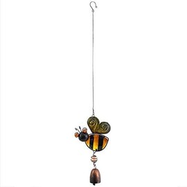 Large Dangle Bee Suncatcher with Bell Chime / Windchime / Sun Mobile