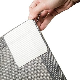 Almohadillas Antideslizantes para Alfombra 8 Pack – Pinzas de Sujeción y Cinta Adhesiva Antiderrapante para Tapetes y Esquinas, Reutilizables, Lavables y Fáciles de Colocar, Color Blanco | BEE VIBES