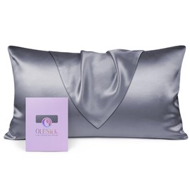 Olesilk 100% Silk Pillow Case / Pillow Cover, Gentle on Hair and Skin, with Concealed Zip, 19 Momme, 1 Item