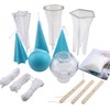 MILIVIXAY 4pcs Candle Molds Set-Plastic Candle Making Kit-DIY Candle Making