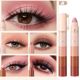 Baorder 10 Colour Eyeshadow Sticks,Weich und cremig deckend und glänzend,Langanhaltende Shimmer Eyeshadow Sticks,für Gesicht und Lidschattenstift,Hochpigmentierter