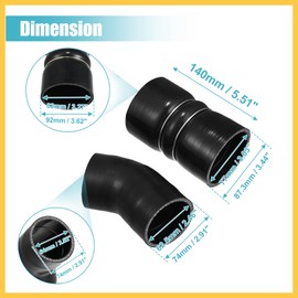 REPAIROCK 1 Set Intercooler Hose with T Bolt Clamps Kit for Ford F250 F350 2003 2004 2005 2006 2007 Only 6.0L Diesel Engine No.6C3Z6C640B Auto Replacement Parts