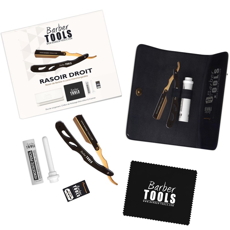 BARBER TOOLS ✮ Razor with Box and 5 Razor Blades
