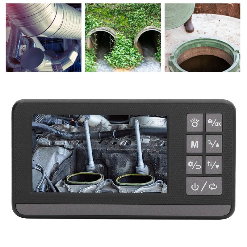 Industrial Endoscope Waterproof 1080P HD Dual Lens Borescope Inspection Sewer
