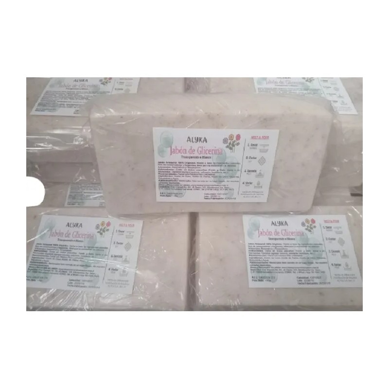 1 Kg Jabón De Glicerina Manzanilla Con Extracto De Miel