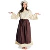 HEMAD Medieval apron Repanse made of cotton, brown, red, green,