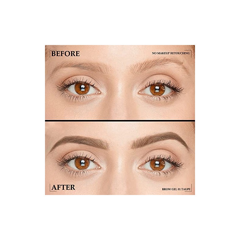 BINGBRUSH Mascara Tintada Engrosante para Cejas, Brow Fast Sculpt, Impermeable,